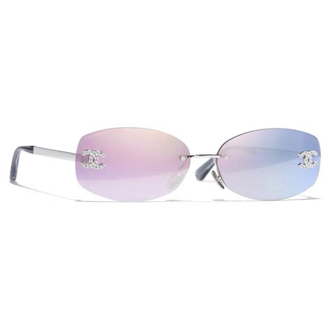 chanel occhiali da sole rosa